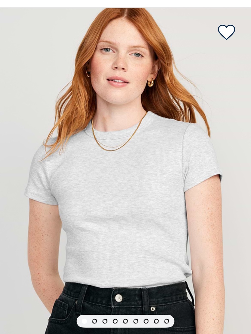 Old Navy Heather Light Gray Crewneck Short Sleeve Tee